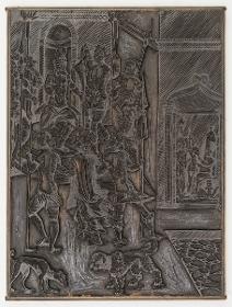 Passionsszenen (Verkündigung, Anbetung der Hirten, Christus verabschiedet sich von den Frauen, Kreuztragung, Golgatha, Herodes, kaiphas, Dornenkrönung, Geißelung, Ecce Homo, Garten Gethsemane, Gefangennahme, Kreuzabnahme, Auferstehung, Grablegung) (16 Stöcke)