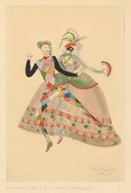 Kostüme für ein Paar: Commedia dell' Arte: Arlequin et Columbine