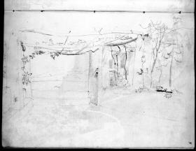 Loggia mit Rebendach