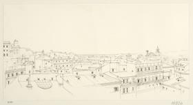 Reisestudien, Rom, Ansicht der Stadt vom Palazzo Venezia nach Südwesten