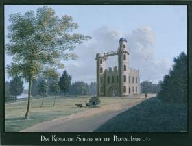 Das Schloss auf der Pfaueninsel in Berlin