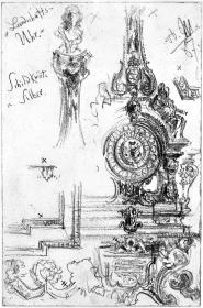 Details einer "Landschafts-Uhr"