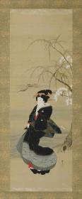 Geisha am Ufer des Sumida-Flusses