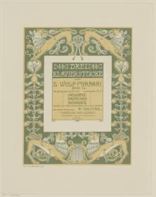 Drei Klavierstücke von E. Wolf Ferrari, Opus 14