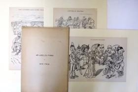 Mappe französischer Karikaturen aus dem Ersten Weltkrieg "Les Lundis du Figaro Par Caran d'Ache"