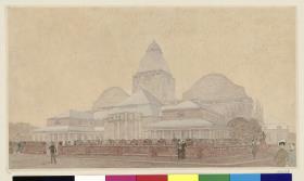 Darmstadt, Projekt Hallenschwimmbad, Perspektive von Nordosten