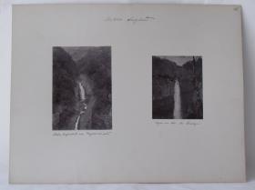 Nikko Bergland: a: Hodo = Wasserfall von Kengamine aus; B: Kegon no taki bei Chuzenji