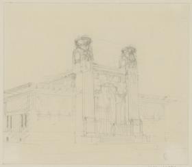 Wien, Ausstellungsgebäude der Secession, Perspektive
