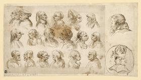 Groteske Köpfe nach Leonardo da Vinci