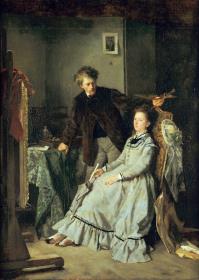 Rudolf Hirth du Frênes im Atelier