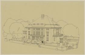 Strassburg, Projekt Villa Schwarzmann, Perspektive von Norden