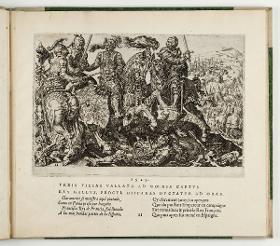 Gefangennahme von König Franz I. in der Schlacht von Pavia, Tafel I!, in: Divi Caroli V. imperatoris optimi maximi Victoriae ex multis pracipuve, Antwerpen: Hieronymus Cock, 1563