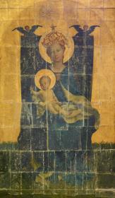 Thronende Maria mit dem Kinde (Kopie nach dem Mittelbild des Dreikönigsaltars von Stephan Lochner)