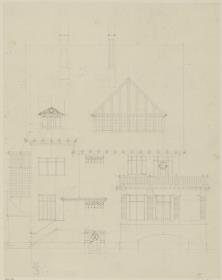 Kronberg im Taunus, Wohnhaus Hochstrasser, Aufriss der Nordfassade