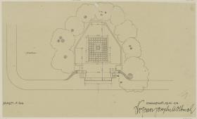 Darmstadt, architektonische Fassung des Gottfried -Schwab Denkmals, Grundriss