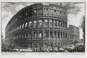 Außenansicht des Kolosseums in Rom (aus: Vedute di Roma)