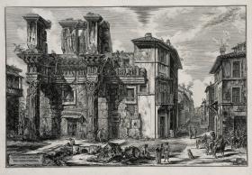 Ansicht der Überreste des Nerva-Forums in Rom (aus: Vedute di Roma)