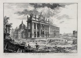 Ansicht der Basilica San Giovanni in Laterano (aus: Vedute di Roma)