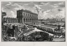 Ansicht der Villa Albani vor der Porta Salaria (aus: Vedute di Roma)