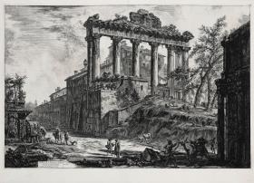 Ansicht des Concordia-Tempels (aus: Vedute di Roma)