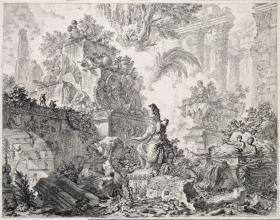Capriccio mit antiken Skulpturen (Frontispiz der Vedute di Roma)
