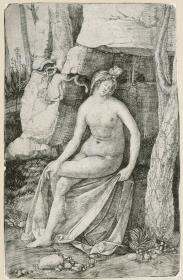 Schlafende Frau mit Schlange (Kleopatra?)