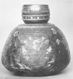 Flasche mit Allianzwappen eines Grafen von Henneberg