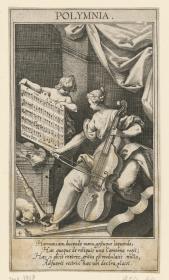 Polyhymnia (Aus der Folge: Musae IX Viro ...Philip Hainhofero...DDD à Wolfgango Kiliano glypte A.V.A.V.P. 1612)
