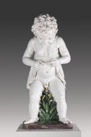 Pinkelnder Knabe als Brunnenfigur