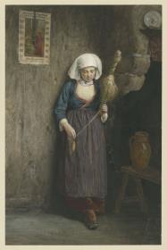 Mädchen mit Spindel