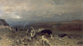 Abenddämmerung am Toten Meer
