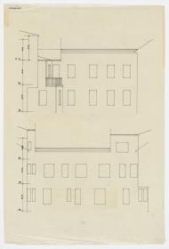 Umbau Wohn- und Geschäftshaus STERN, Agram (Zagreb), Detailschnitte und Aufrisse vom Dachtraufenabschloss Innenhof