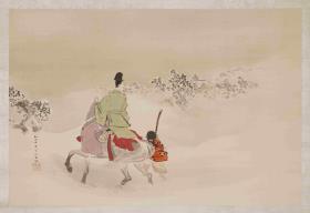 Narihira auf dem Weg zu Prinz Koretaka, aus dem Ise Monogatari