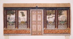 Wanddekoration mit mediterraner Landschaft