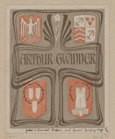 Exlibris Arthur Gwinner (Bankdirektor)