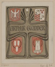 Exlibris Arthur Gwinner (Bankdirektor)