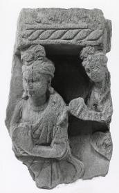 Zwei männliche Adoranten mit Turban (Fragment)