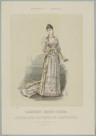 Illustrirte Frauen-Zeitung: Gesellschafts-Toilette mit Schleppe