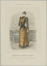 Illustrirte Frauen-Zeitung: Promenaden-Anzug mit langer Jackentaille