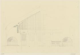 Basel, Projekt Hauptbahnhof, Vorhalle, Aufriss der Nordwand
