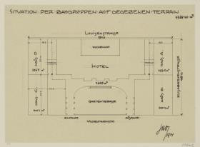 Darmstadt, Projekt Eleonorenhotel, 2. Vorentwurf, Situationsplan