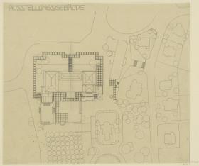 Darmstadt, Ausstellungsgebäude und Hochzeitsturm, Situationsplan