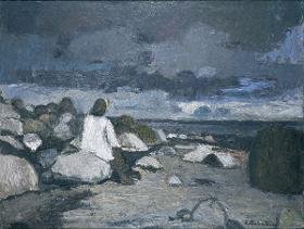 Frau am Strand