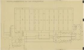 Darmstadt, Ausstellungsgebäude und Hochzeitsturm, Grundriss des Kellergeschosses