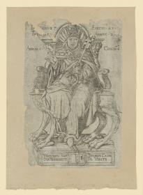 Thronender Papst-Teufel
