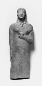 Fragmentierte weibliche Statuette mit Schale