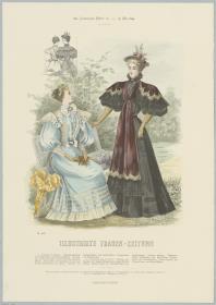 Illustrirte Frauen-Zeitung: Sommer-Toilette und Promenaden-Toilette mit Umhang