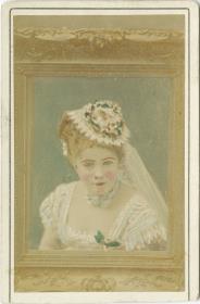 Porträt der Louise Théo (?) in Rollenkostüm