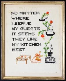 No matter where I serve my guests it seems they like my kitchen best.