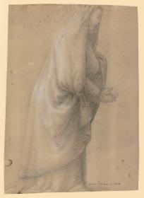 Weibliche Figurenstudie in Seitenansicht (Maria einer Heimsuchung)